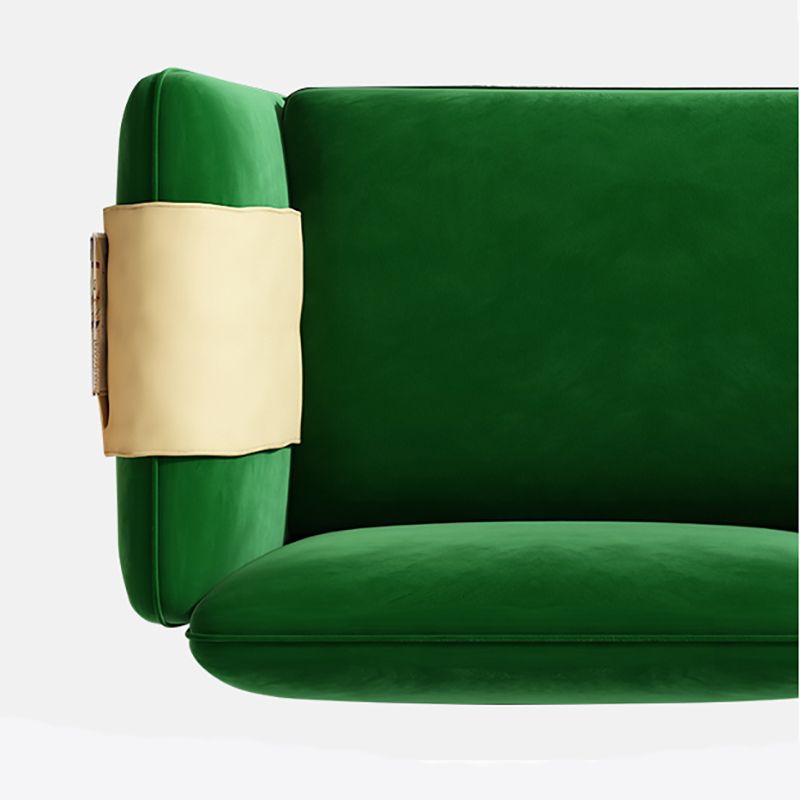 with 2 Pillows Tuxedo Arm Sofa 30.3" D X 26.38" H Velvet Cushions Sofa Clearhalo 'furn' 'furn_sofas' 'Furniture' 'furniture_sofas' 'kitchen' 'kitchen_sofas' 'Living Room Furniture' 'Sofa' 'sofas' 1200x1200_2b965c03-d036-4903-82d8-26d80f496e47