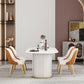 Modern Sintered Stone Table for Restaurant Oval Dining Table with Double Pedestal Base Clearhalo ' dining_table' 'Dining Tables & Seating' 'Dining Tables' 'furn' 'furn_dining_table' 'Furniture' 'furniture_dining_table' 'Kitchen & Dining Furniture' 'kitchen&dining_furn' 'kitchen' 'kitchen_dining_table' 1200x1200_2b999159-43fa-435a-8dff-3c7a865aaefa