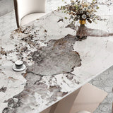 Metal Traditional Luxury Rectangle Table Sintered Stone Top Table with Pedestal Base Clearhalo ' dining_table' 'Dining Tables & Seating' 'Dining Tables' 'furn' 'furn_dining_table' 'Furniture' 'furniture_dining_table' 'Kitchen & Dining Furniture' 'kitchen&dining_furn' 'kitchen' 'kitchen_dining_table' 1200x1200_2b99c6f7-4421-490c-8d25-28f3e317122c