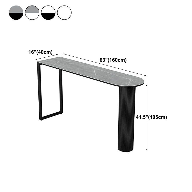 Glam Style Bar Table Metal Frame 42 Inch Height Table for Restaurant Clearhalo 'Bar Furniture' 'Bar Tables' 'bar_tables' 'furn' 'furn_bar_tables' 'Furniture' 'furniture_bar_tables' 'Kitchen & Dining Furniture' 'kitchen&dining_furn' 'kitchen' 1200x1200_2b9a7165-61ed-4092-b634-8478efda4cfb