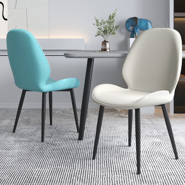 Contemporary Indoor-Outdoor Metal Chair Home Wingback Armless Side Chair Clearhalo ' kitchen&dining_furn' 'Dining Chairs' 'Dining Tables & Seating' 'dining_chair' 'furn' 'furn_dining_chair' 'Furniture' 'furniture_dining_chair' 'Kitchen & Dining Furniture' 'kitchen' 1200x1200_2b9b090a-6c1a-4b44-b6a2-bb37131f99d7
