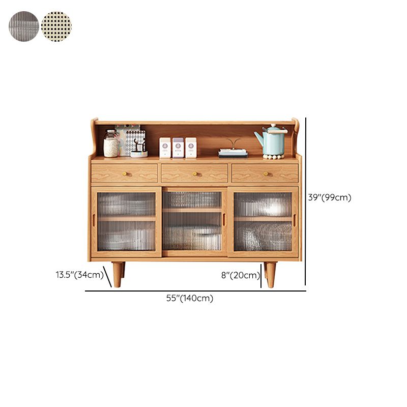 Modern Buffet Table Pine Sideboard Table with Doors for Dining Room Clearhalo 'buffet_sideboard' 'Buffets & Sideboards' 'furn' 'furn_buffet_sideboard' 'Furniture' 'Kitchen & Dining Furniture' 1200x1200_2b9b7622-0dbb-4c1a-a21a-2bd4699589e9