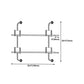Wooden Wall Mounted Bookshelf Industrial Floating Storage Bookcase