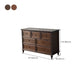 Commode de rangement en bois massif, commode traditionnelle avec tiroirs