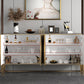 Glam Sideboard Stone Top con sideboard della porta per soggiorno