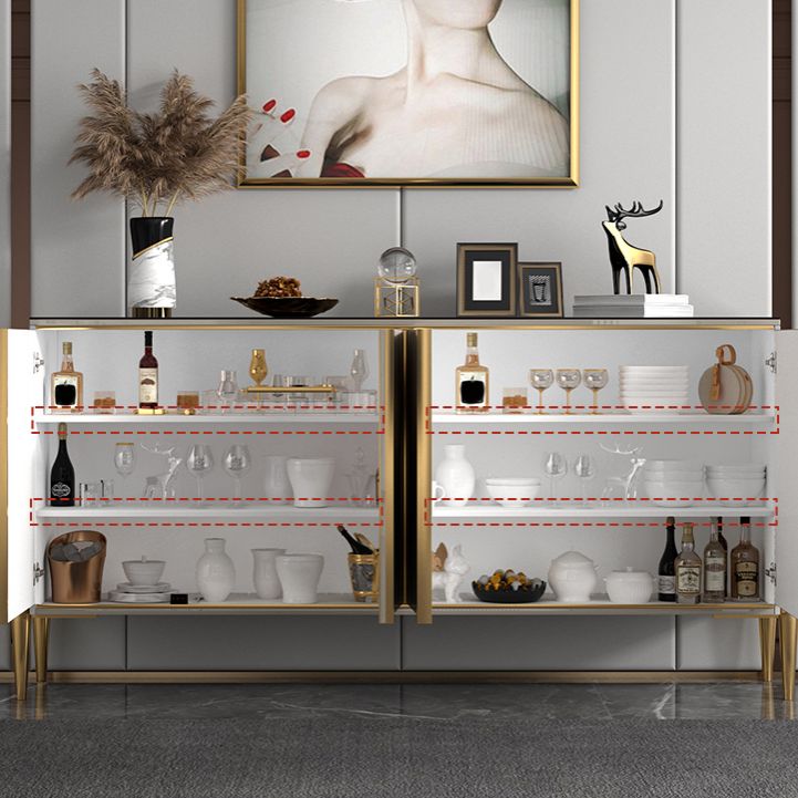 Glam Sideboard Stone Top con sideboard della porta per soggiorno