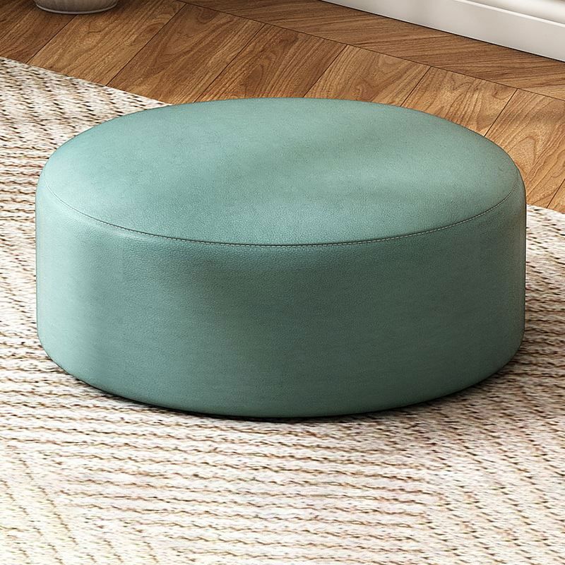 Tessuto pouf a colore solido rotondo resistente al graffio contemporaneo pouf pouf