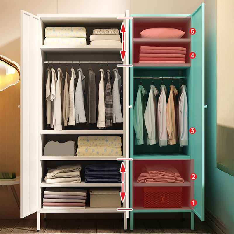 Armadio di guardaroba in stile contemporaneo per il guardaroba in metallo per camera da letto