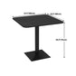 Industrial Style Dining Table Black Sintered Stone Table with Metal Base