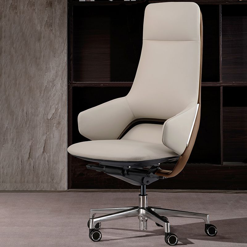 Modern Leather Managers Chair No Arm Executive Chair for Office Clearhalo 'furn' 'furn_office_chair' 'Furniture' 'Office Chairs' 'Office Furniture' 'office_chair' 1200x1200_2b9f9dd9-4c86-43ca-8b49-7c52b713236b