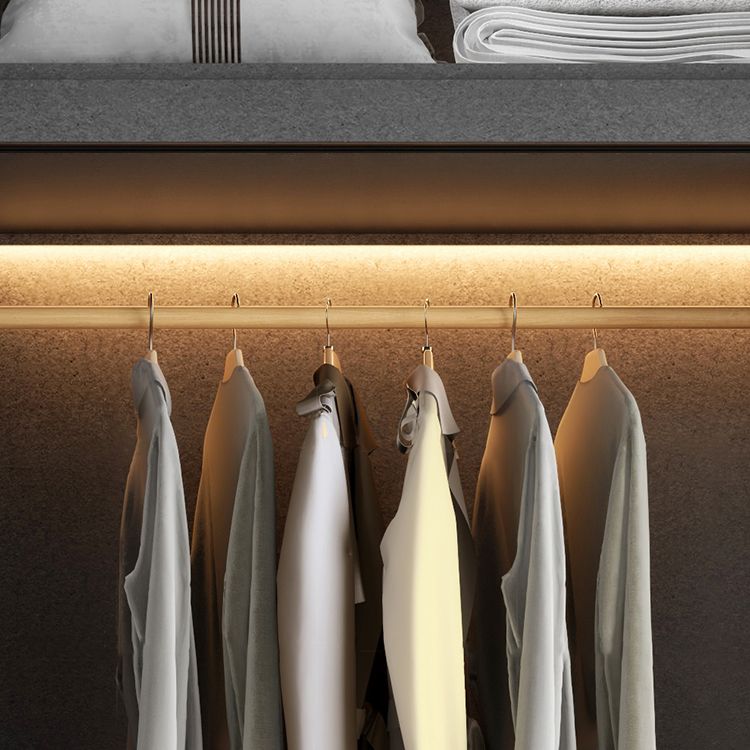 Armoire de garde-robe en bois gris armoire de garde-robe moderne