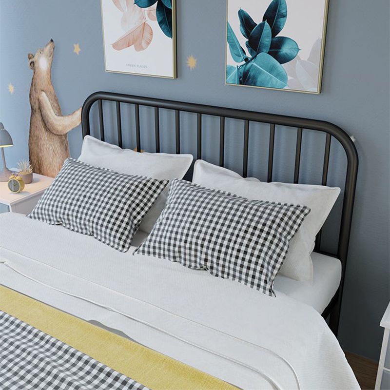 Cama estándar de alto perfil, cabecera de metal para la cabecera contemporánea