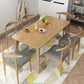 Glam Solid Wood Kitchen Dining Table Rectangle Shape Standard Dining Table with 4 Legs Base Clearhalo ' dining_table' 'Dining Tables & Seating' 'Dining Tables' 'furn' 'furn_dining_table' 'Furniture' 'furniture_dining_table' 'Kitchen & Dining Furniture' 'kitchen&dining_furn' 'kitchen' 'kitchen_dining_table' 1200x1200_2ba0bd22-a344-40c3-af20-7f886875bbf7