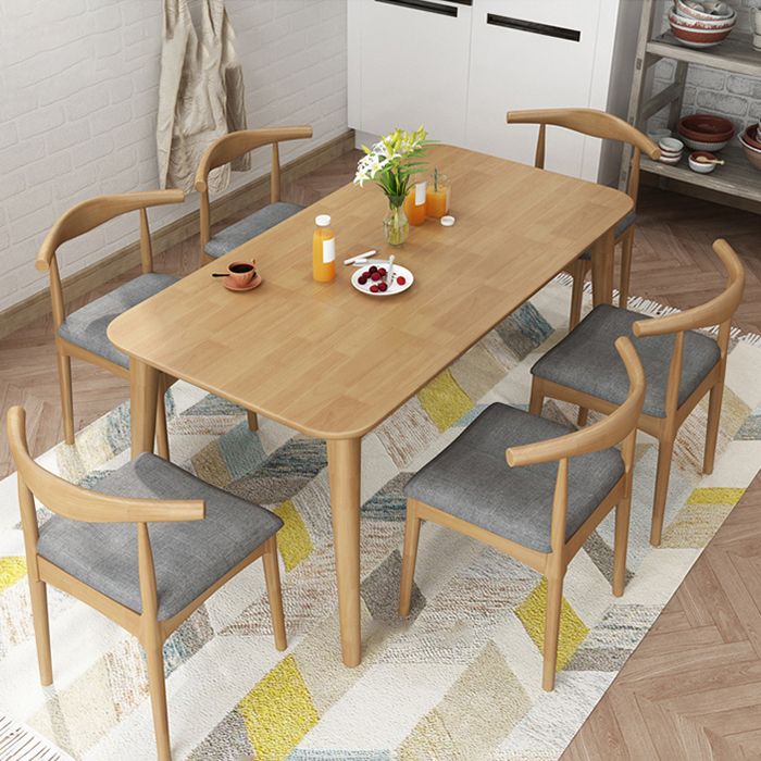 Glam Solid Wood Kitchen Dining Table Rectangle Shape Standard Dining Table with 4 Legs Base Clearhalo ' dining_table' 'Dining Tables & Seating' 'Dining Tables' 'furn' 'furn_dining_table' 'Furniture' 'furniture_dining_table' 'Kitchen & Dining Furniture' 'kitchen&dining_furn' 'kitchen' 'kitchen_dining_table' 1200x1200_2ba0bd22-a344-40c3-af20-7f886875bbf7