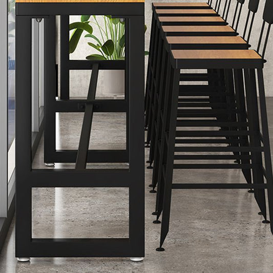 Industrial Style Bar Set 1/4/7/13 Pieces Solid Wood Rectangle Pub Dining Set