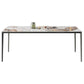 Industrial Style Sintered Stone Table 4 Legs Black Base Rectangle Table for Home Clearhalo ' dining_table' 'Dining Tables & Seating' 'Dining Tables' 'furn' 'furn_dining_table' 'Furniture' 'furniture_dining_table' 'Kitchen & Dining Furniture' 'kitchen&dining_furn' 'kitchen' 'kitchen_dining_table' 1200x1200_2ba2b800-efd6-4fc7-b637-e807ce7d82a5