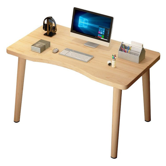 Mesa de trabajo de madera de dormitorio mesa de escritura de forma gratuita moderna con 4 patas