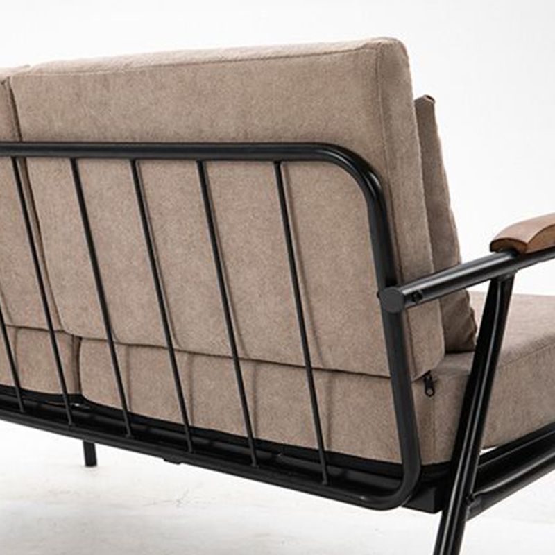 2-Sitzer-Sofa-Quadratarm 29,53 "hoch mit schwarzem Rahmen für Wohnzimmer