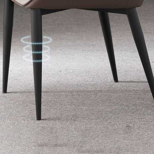 Contemporary Style Kitchen Metal Dining Chair Dining Wingback Armless Side Chairs (Set of 2) Clearhalo ' kitchen&dining_furn' 'Dining Chairs' 'Dining Tables & Seating' 'dining_chair' 'furn' 'furn_dining_chair' 'Furniture' 'furniture_dining_chair' 'Kitchen & Dining Furniture' 'kitchen' 1200x1200_2ba3a901-b6aa-4196-a167-72f6cf6a429c