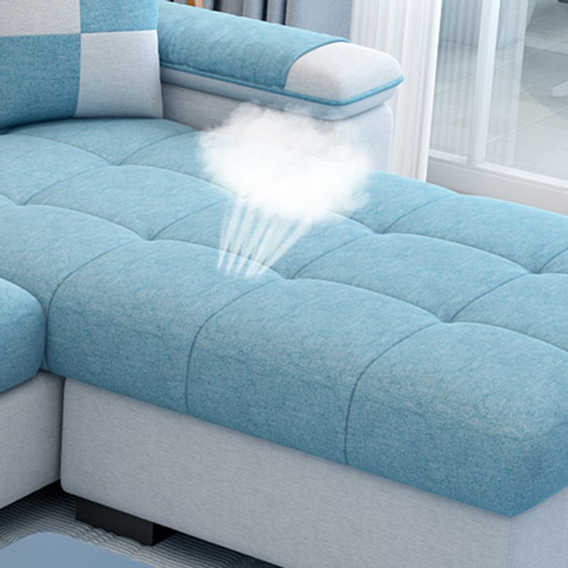 Sloped Arms Sectionals 106.3"D x 57"W x 35.43"H High Back Sofa with Storage Clearhalo 'furn' 'furn_sectionals' 'Furniture' 'furniture_sectionals' 'Living Room Furniture' 'Sectionals' 1200x1200_2ba580ef-b85c-4df7-bba1-20bd3c445c13