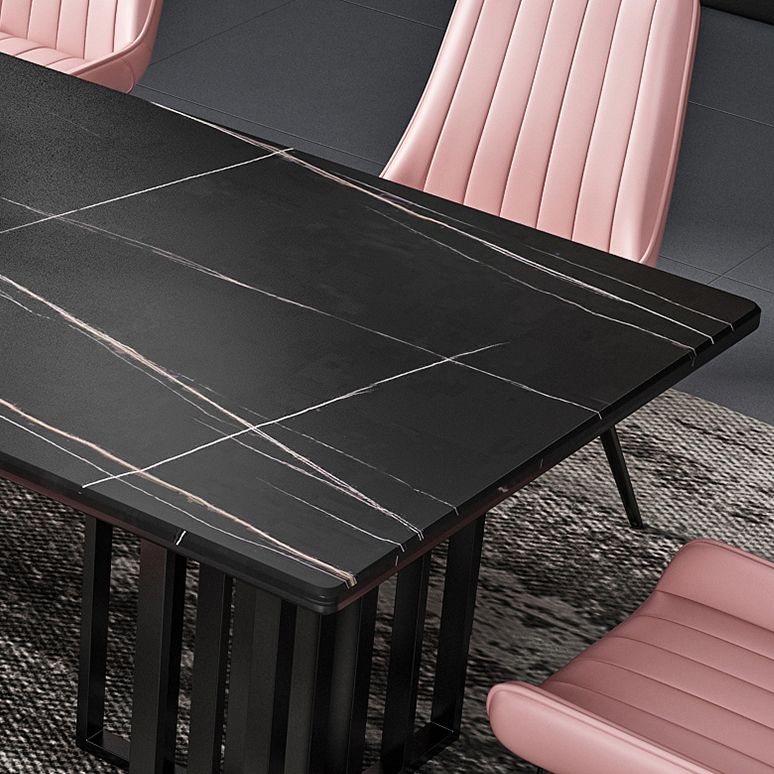 Metal Traditional Luxury Rectangle Table Sintered Stone Indoor Table for Kitchen and Dining Room Clearhalo ' dining_table' 'Dining Tables & Seating' 'Dining Tables' 'furn' 'furn_dining_table' 'Furniture' 'furniture_dining_table' 'Kitchen & Dining Furniture' 'kitchen&dining_furn' 'kitchen' 'kitchen_dining_table' 1200x1200_2ba92315-4005-45e7-aaf5-33cb7ee42ae5