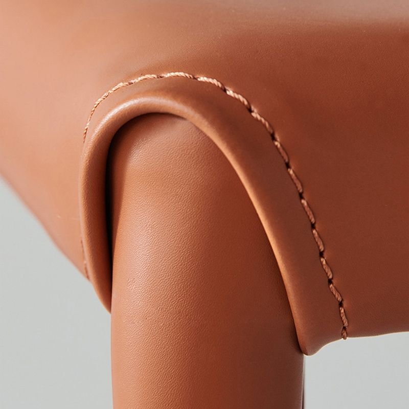 Minimalist Style Leather Dining Chairs Solid Back Armless Chairs for Home Clearhalo ' kitchen&dining_furn' 'Dining Chairs' 'Dining Tables & Seating' 'dining_chair' 'furn' 'furn_dining_chair' 'Furniture' 'furniture_dining_chair' 'Kitchen & Dining Furniture' 'kitchen' 1200x1200_2ba9a3df-ab69-4ac0-8925-3666a3313f64