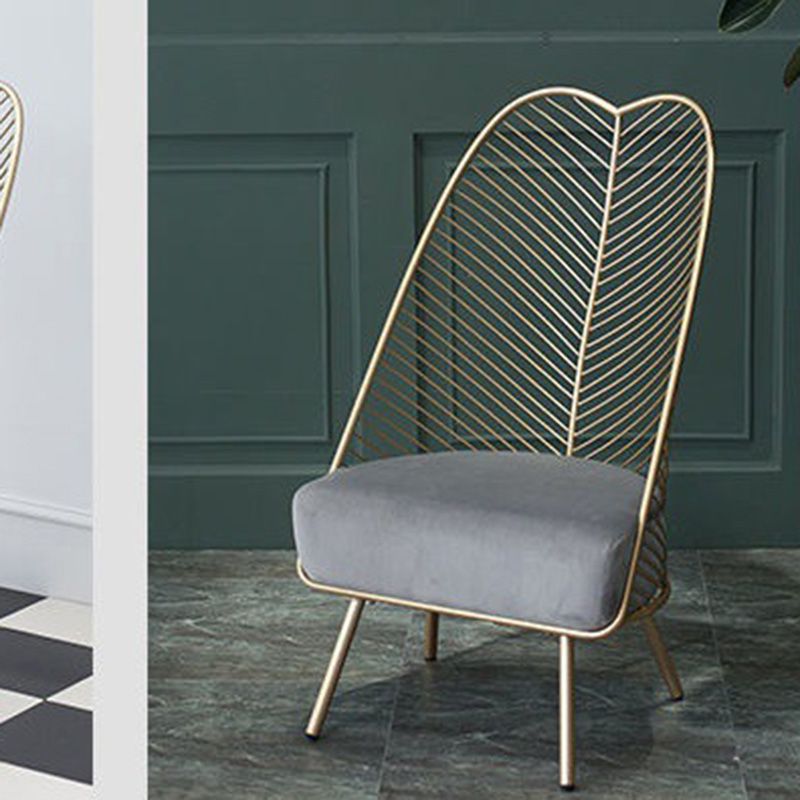 Glam Style Metal Chair Fixed Back Solid Color 4 Legs Armless Chair Clearhalo 'Accent Chairs' 'accent_chairs' 'Chairs & Seating' 'furn' 'furn_accent_chairs' 'Furniture' 'Living Room Furniture' 1200x1200_2bab4f47-dbd2-4abe-8e24-30d08a6387d9