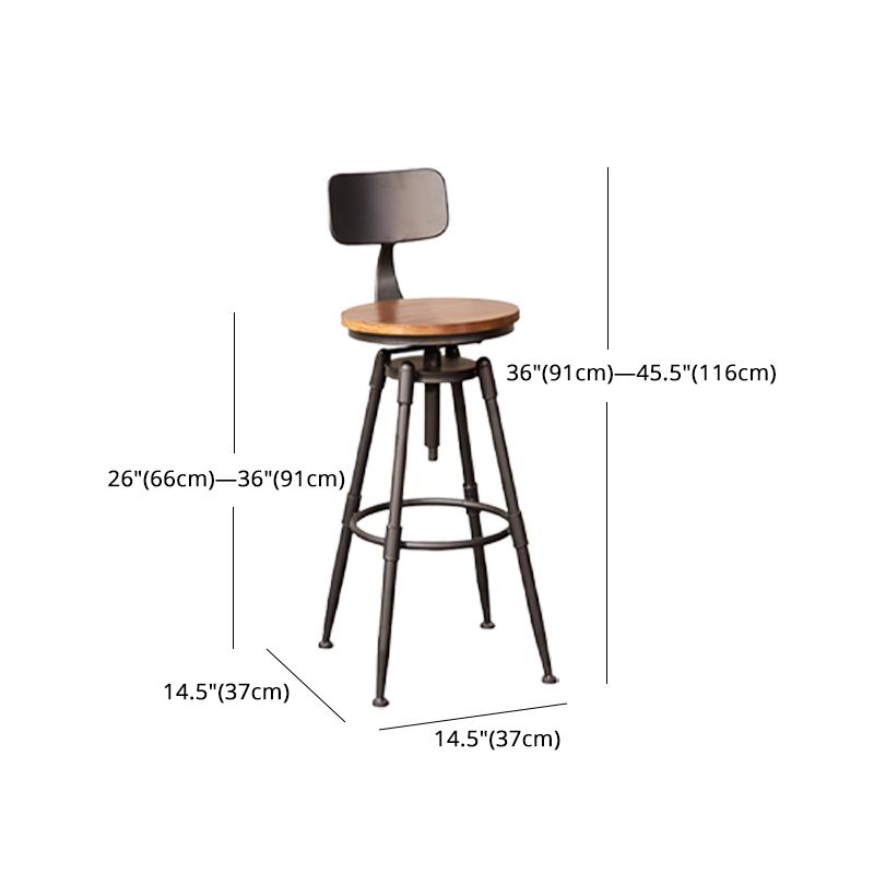 Industrial Style Barstool Rotatable and Liftable Cafe Bar Counter Height Stools Clearhalo 'Bar Furniture' 'Bar Stools' 'bar_stools' 'furn' 'furn_bar_stools' 'furniture_bar_stools' 'Kitchen & Dining Furniture' 'kitchen&dining_furn' 'kitchen' 'kitchen_furn' Furniture' 1200x1200_2bac1be6-9f84-4146-9bcf-26825536618e