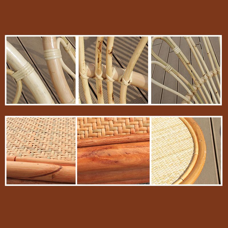Traditionele schommelstoel Rattan Frame Solid Color Inbuilt-in armleuning Indoor schommelstoel