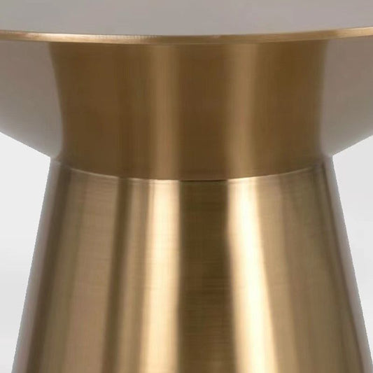 ミッドセンチュリーサイドテーブルメタルラウンドペデスタルリビングルームエンドテーブル