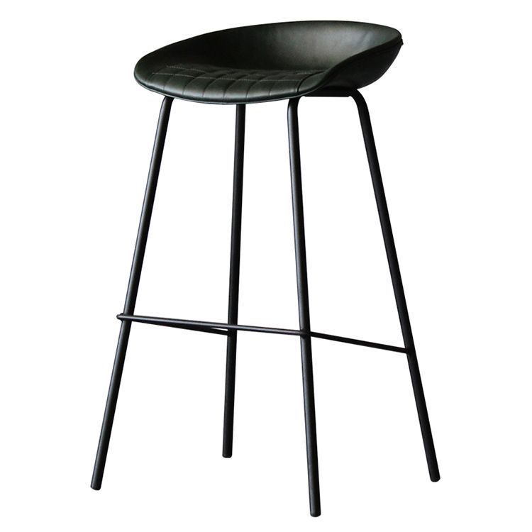 Industrial Leather Distressed Quilted Barstool Living Room Bar Stool with Bucket Seat Clearhalo 'Bar Furniture' 'Bar Stools' 'bar_stools' 'furniture_bar_stools' 'Kitchen & Dining Furniture' 'kitchen&dining_furn' 'kitchen' 'kitchen_furn' Furniture' 1200x1200_2bb06662-69d8-4417-9a70-da4a2129af3b