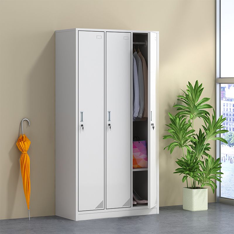 Modern & Contemporary Cabinet for Bathroom Grey Metal Storage Cabinet Clearhalo 'Armoires & Wardrobes' 'armoires_wardrobes' 'Bedroom Furniture' 'furn' 'furn_armoires_wardrobes' 'Furniture' 1200x1200_2bb0beb5-f63c-468b-9259-78280753c537