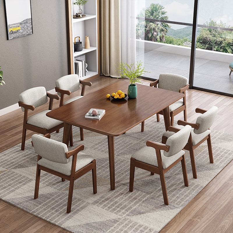 Kitchen Modern Solid Wood Dining Table of Trasitional Height with Formal Dining Room Sets Clearhalo 'Dining Room Sets' 'Dining Tables & Seating' 'dining_room_set' 'Furniture' 'furniture_dining_room_set' 'Kitchen & Dining Furniture' 'kitchen&dining_furn' 'kitchen' 1200x1200_2bb19848-4eb6-4f2f-9b2d-637f18d98e2a