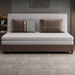 31 "divano futon largo glam in pelle grigio divano per dormiente futon