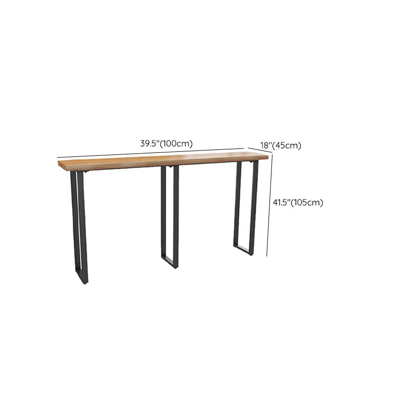 Modern Bar Height Table Solid Wood Top Bistro Pub Table with Sled Base Clearhalo 'Bar Furniture' 'Bar Tables' 'bar_tables' 'furn' 'furn_bar_tables' 'Furniture' 'Kitchen & Dining Furniture' 1200x1200_2bb1e497-37e0-4ffc-8b7a-411b44e0d4cb