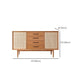 Mobile sideboard della porta della rattan contemporanea con archiviazione per uso domestico