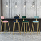 Scandinavian Armless Metal Frame Bar Stool Low Back Upholstered Bar Stool Clearhalo 'Bar Furniture' 'Bar Stools' 'bar_stools' 'furn' 'furn_bar_stools' 'Furniture' 'Kitchen & Dining Furniture' 1200x1200_2bb3b0a2-13b3-4e7c-89e4-a7690fe7dd36