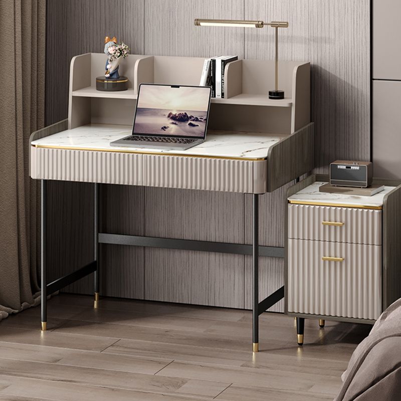 Modern Style Grey Office Task Desk Rectangular Shape Writing Desk with Legs Clearhalo 'furn' 'furn_office_desk' 'Furniture' 'Office Desks' 'Office Furniture' 'office_desk' 1200x1200_2bb455d4-2516-4236-9553-fd756a245490