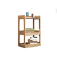 Contemporary Open Shelf Bookcase Rubberwood Bookshelf for Living Room