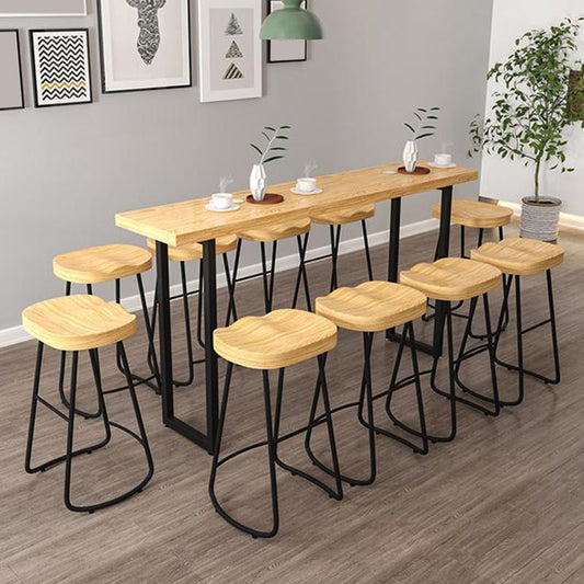Backless Counter Hoogte Stools Rubberwood Bar en Teller Stool