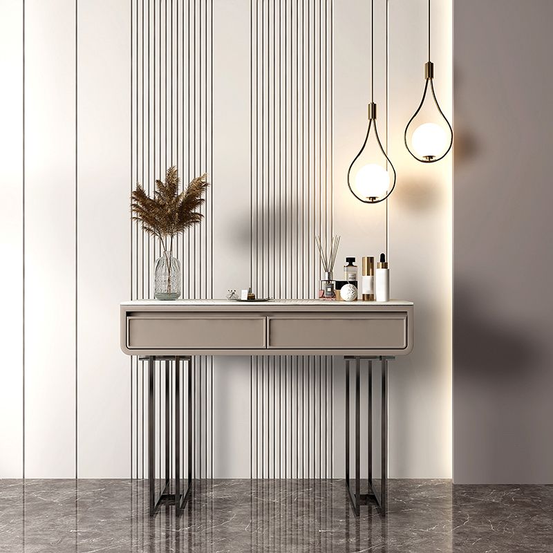 Vanité de maquillage luxueuse en pierre supérieure avec 2/4 tiroirs de rangement