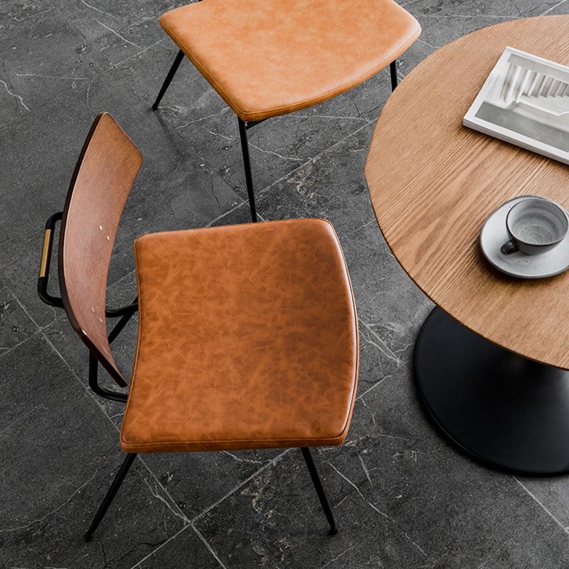 Contemporary Style Dining Chairs Armless Open Back Chair with Metal Legs Clearhalo ' kitchen&dining_furn' 'Dining Chairs' 'Dining Tables & Seating' 'dining_chair' 'furn' 'furn_dining_chair' 'Furniture' 'furniture_dining_chair' 'Kitchen & Dining Furniture' 'kitchen' 1200x1200_2bb791c7-e0b6-47cd-91c6-b1a9ee3d555b