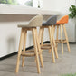 Scandinavia Bar-stool Wooden Legs Round Seat Bar Stool for Kitchen Clearhalo 'Bar Furniture' 'Bar Stools' 'bar_stools' 'furn' 'furn_bar_stools' 'furniture_bar_stools' 'Kitchen & Dining Furniture' 'kitchen&dining_furn' 'kitchen' 'kitchen_furn' Furniture' 1200x1200_2bb88833-c6bb-4ac9-8b6c-35420071345b
