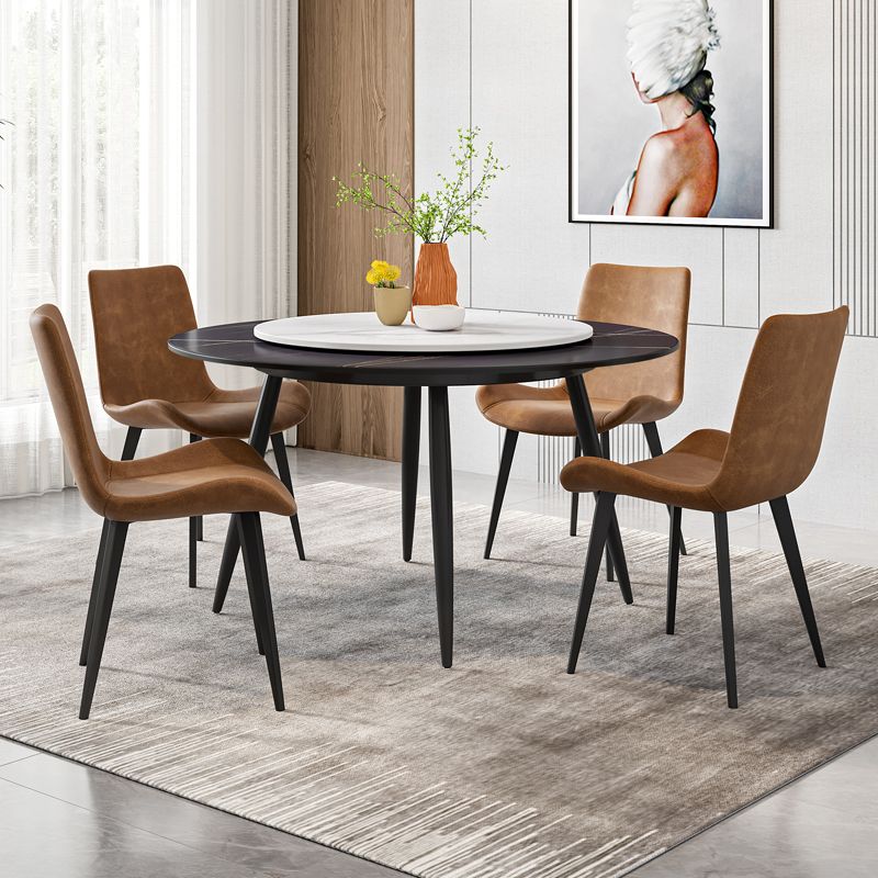 Modern Restaurant Table and Chair Set 1/4/5/7 Pieces Round Dining Table Set Clearhalo 'Dining Room Sets' 'Dining Tables & Seating' 'dining_room_set' 'furn' 'furn_dining_room_set' 'Furniture' 'Kitchen & Dining Furniture' 1200x1200_2bb93773-ee4b-4030-a15c-e6f8a26b2373