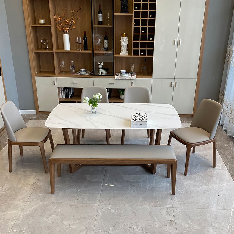 Modern Rectangle Dining Table 4 Legs Standard Height Table without Chair Clearhalo 'Dining Tables & Seating' 'Dining Tables' 'dining_table' 'furn' 'furn_dining_table' 'Furniture' 'Kitchen & Dining Furniture' 1200x1200_2bba1549-11e0-4a21-8c11-d5186349a605