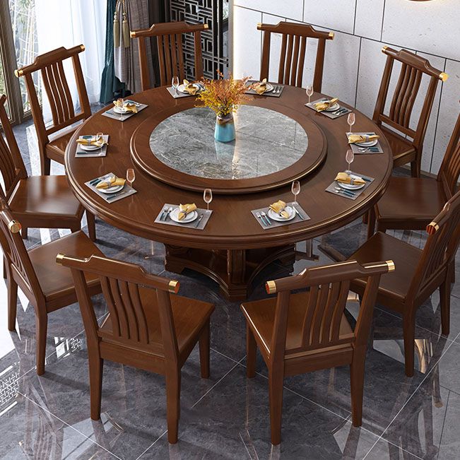 Voetstuk Eettafel Massief Houten Converteerbare Tafel voor Eetkamer