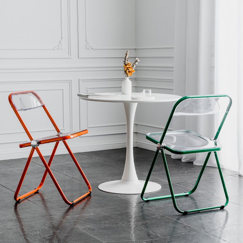 Foldable Dining Side Chair Open Back Armless Single Dining Chair with Metal Legs Clearhalo ' kitchen&dining_furn' 'Dining Chairs' 'Dining Tables & Seating' 'dining_chair' 'furn' 'furn_dining_chair' 'Furniture' 'furniture_dining_chair' 'Kitchen & Dining Furniture' 'kitchen' 1200x1200_2bbb3208-c649-49f1-ae52-a836e2134553