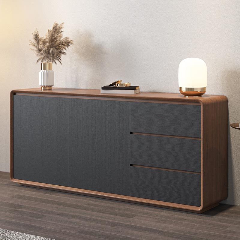 Serveur de bois d'ingénierie du serveur moderne avec porte et tiroir, 47,2 "L x 15,7" W x 30,7 "H