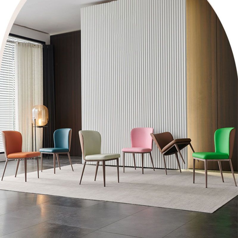 Contemporary Dining Side Chairs Wingback Side Chair with Stainless Steel Legs Clearhalo 'Dining Chairs' 'Dining Tables & Seating' 'dining_chair' 'furn' 'furn_dining_chair' 'Furniture' 'furniture_dining_chair' 'Kitchen & Dining Furniture' 1200x1200_2bbcfdd6-09f0-4f08-96e1-9c2f3d9fba48