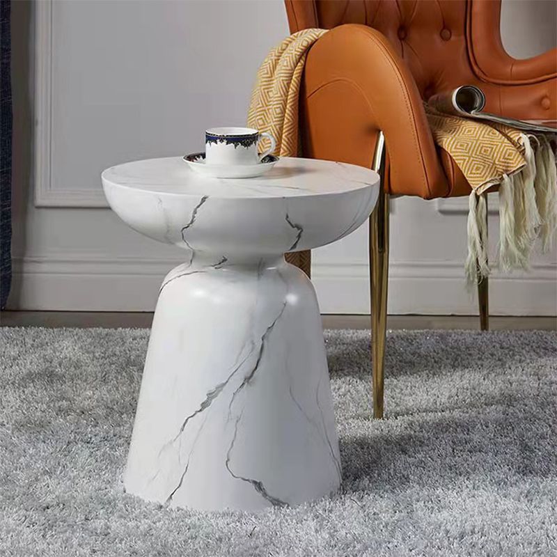 15.75" W x 15.75"D  x 17.72" H Side End Table Round Pedestal Side Table